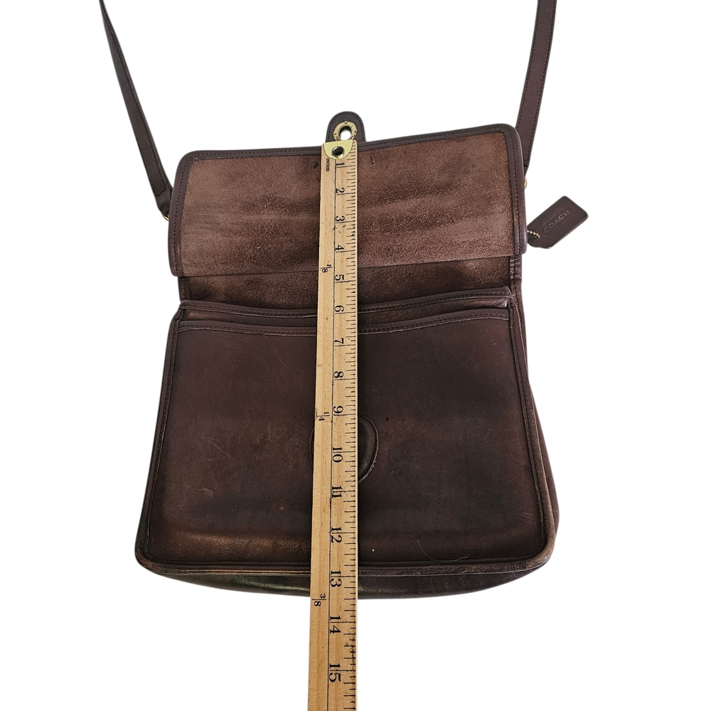 Vintage Coach Women's Willis Full Grain Leather Shoulder Bag J8U-9927 Brown READ - Picture 8 of 16